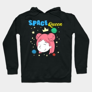 Cute Space Queen Exploring Outer Space Astronaut Hoodie